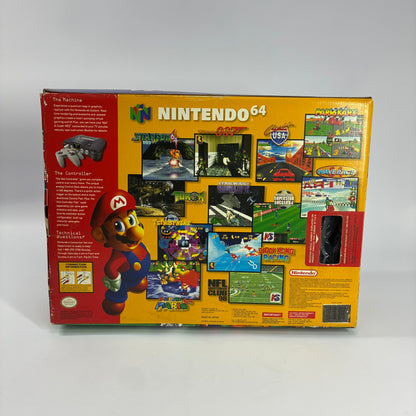Nintendo N64 Console System Charcoal With Expansion Pak and Box