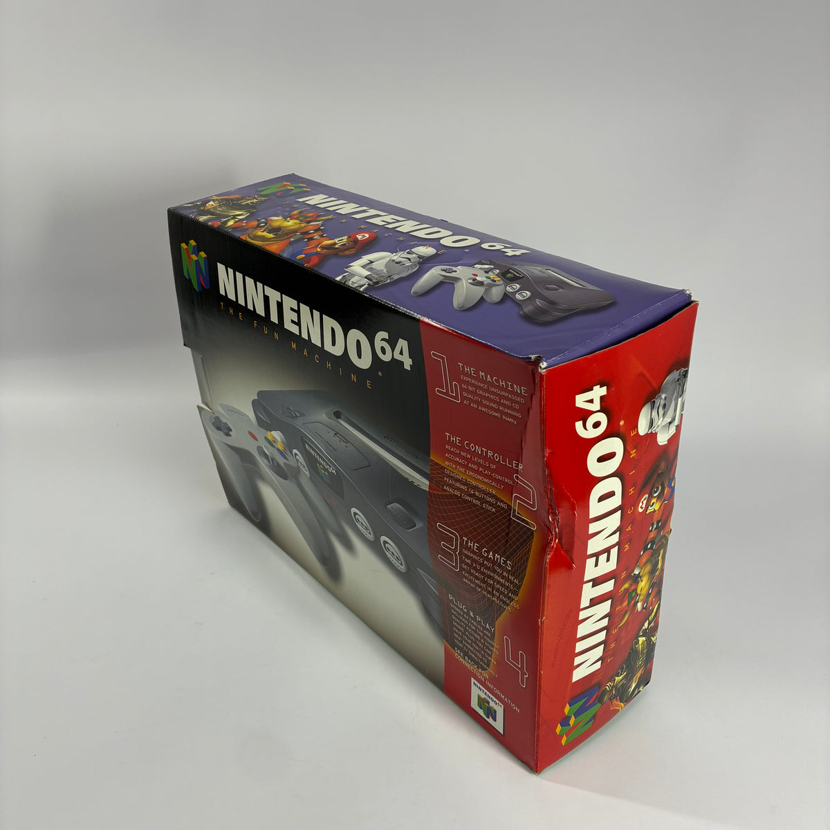 Nintendo N64 Console System Charcoal With Expansion Pak and Box